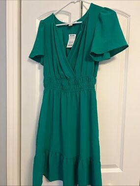 Marshalls Teal V-Neck Midi Dress